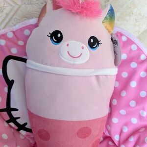 Pink Plush Unicorn Stuffed Animal - Adorable Cuddly Toy